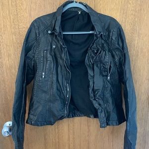 Free people faux leather moto jacket